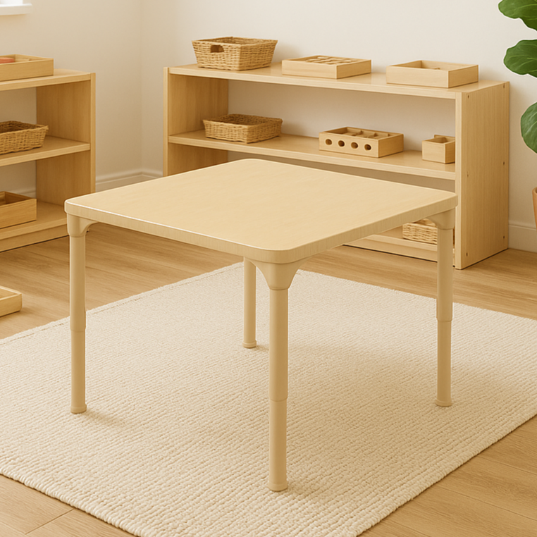 Adjustable Kids Classroom Tables – Square & Rectangle (13–25in Heights)