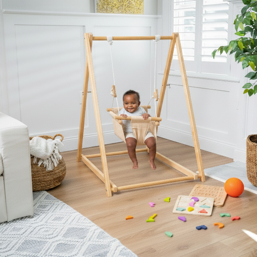 赤ちゃん swing Foldable Toddler Swing & Baby Swing Set | Spruce | Avenlur
