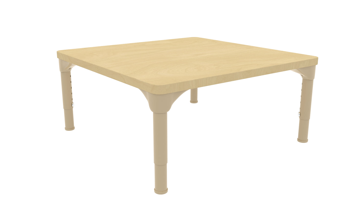 Adjustable Kids Classroom Tables – Square & Rectangle (13–25in Heights)