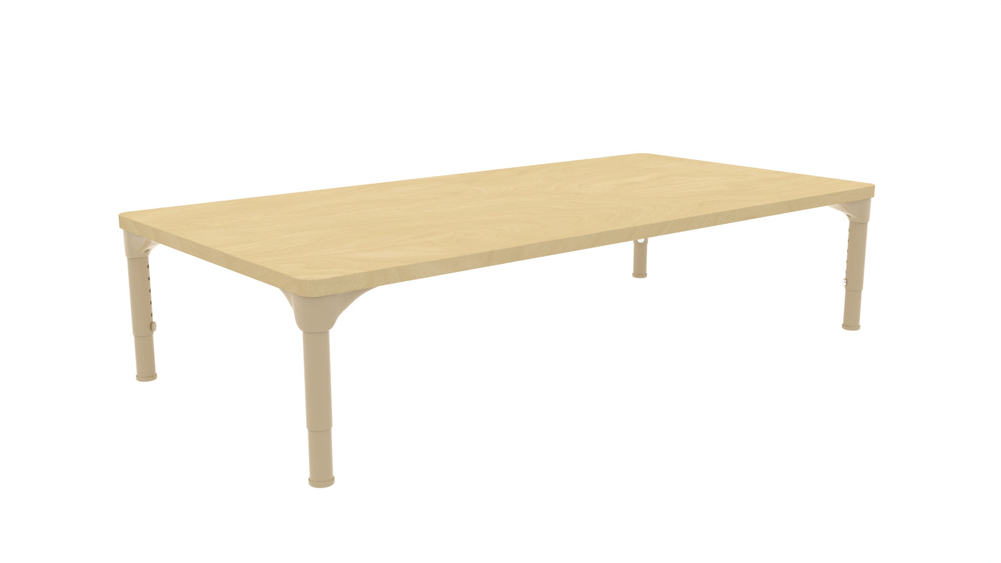 Rectangular Adjustable Kids Table – 13" to 17" Height | Toddler & Preschool Classroom Activity Table