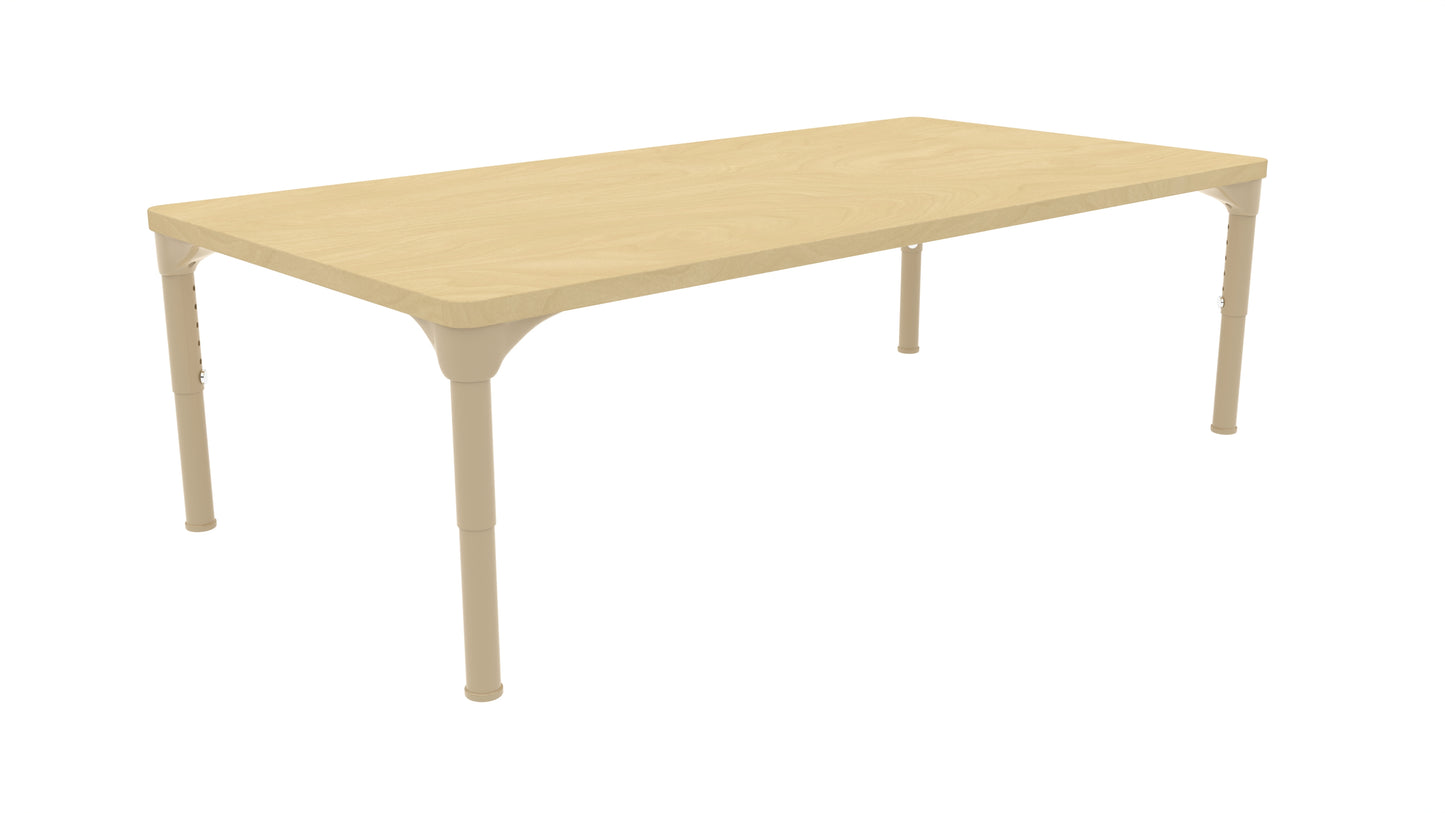 Adjustable Kids Classroom Tables – Square & Rectangle (13–25in Heights)