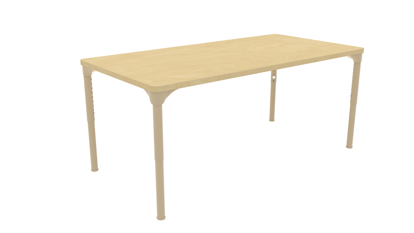 Adjustable Rectangular Kids Classroom Table – 17" to 25" Height | Durable Activity Table for School & Home