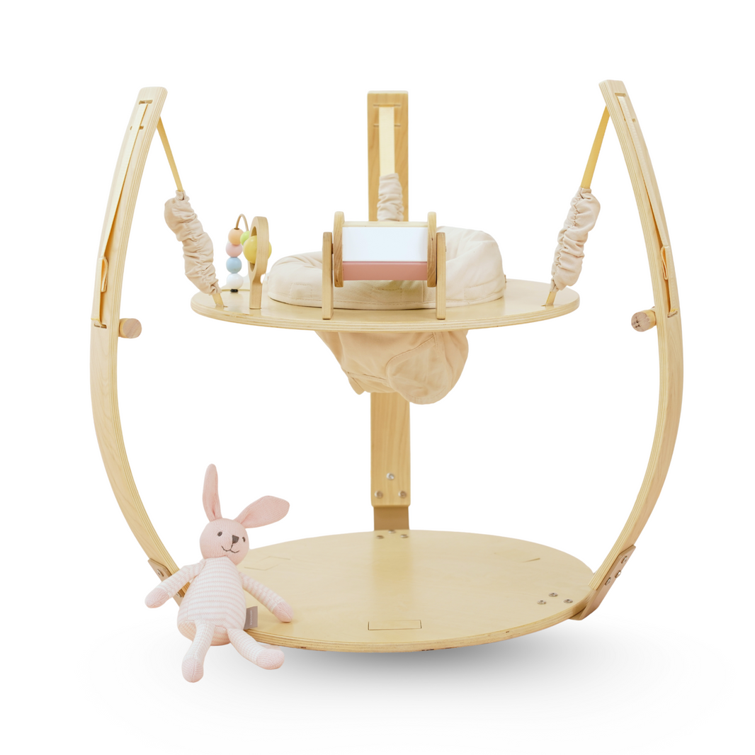 Ivy 3-in-1 Wooden Baby Bouncer, Play Gym & Activity Table