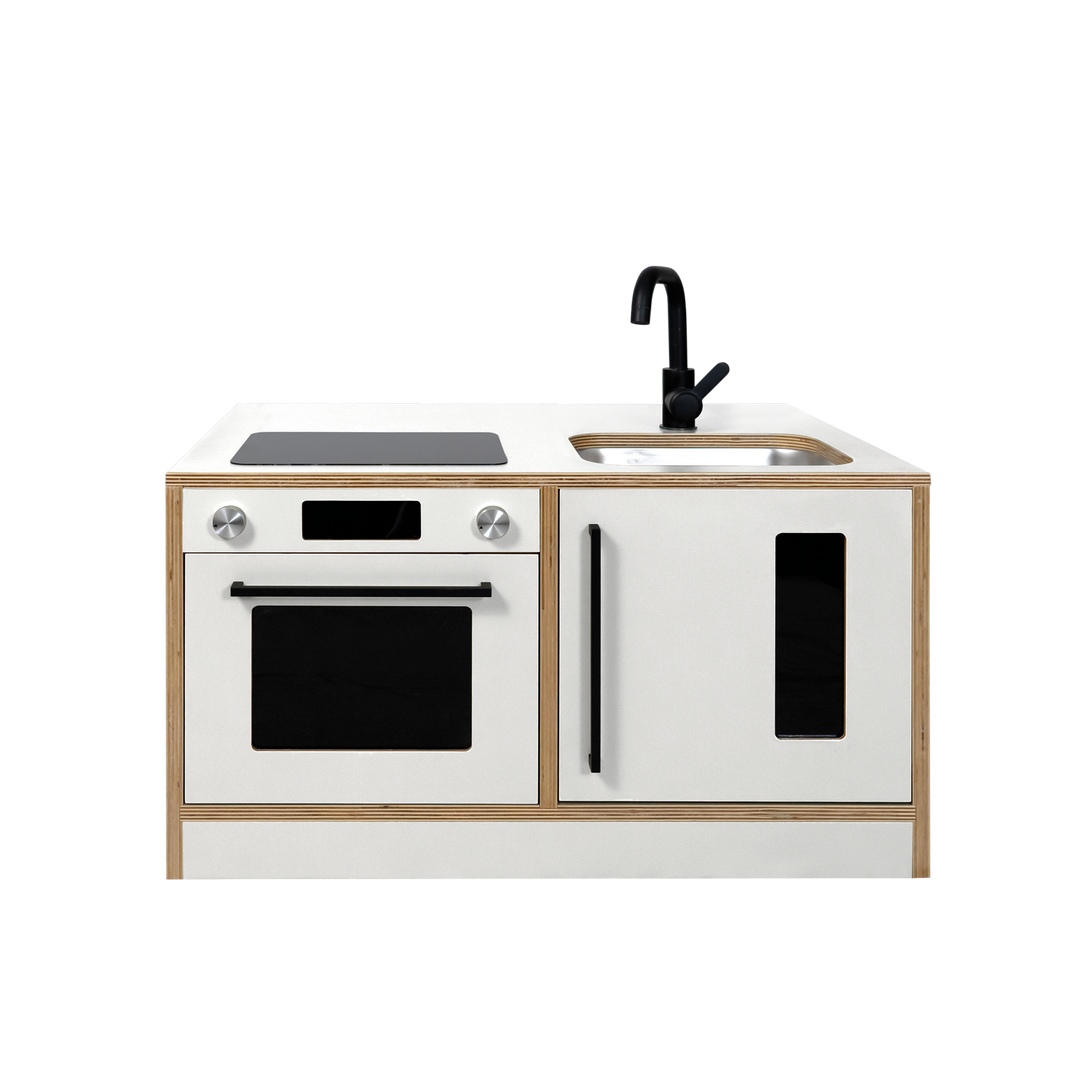Kitchenette Mini – White & Oak Pretend Play Station