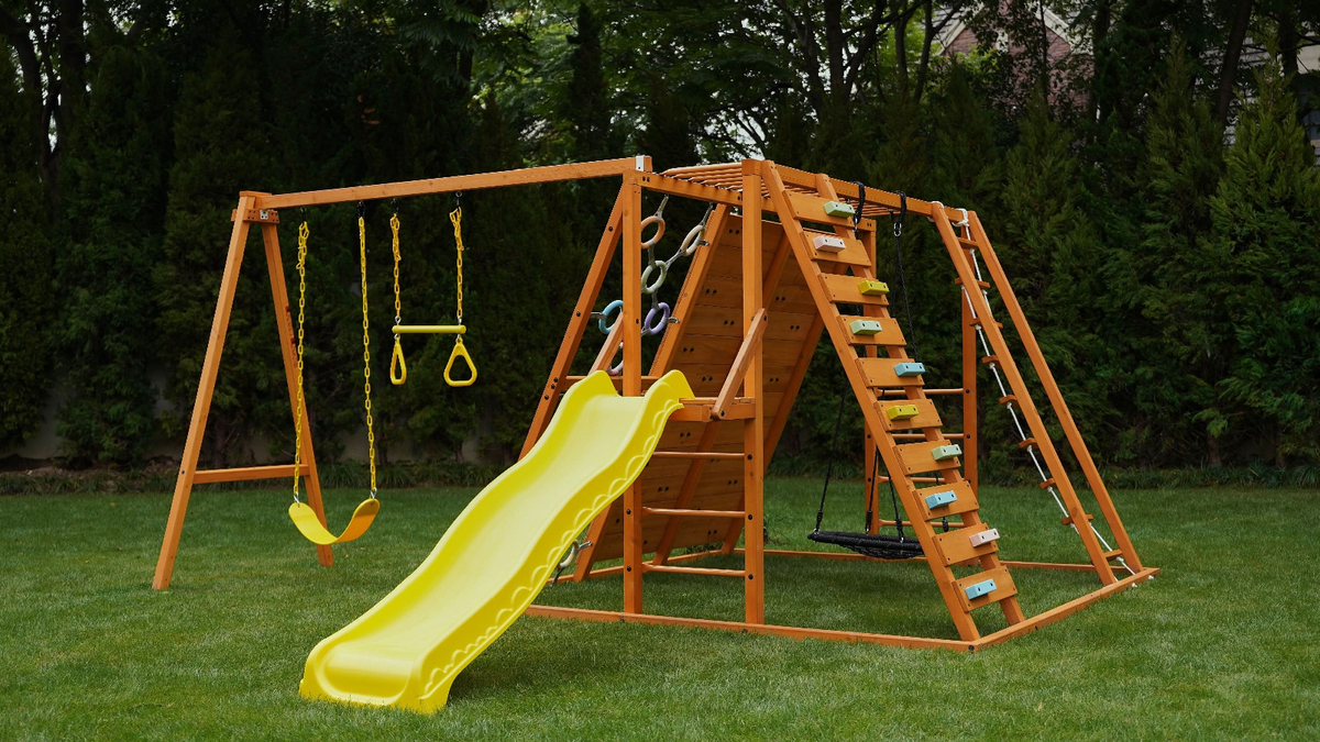 Small Swing Sets and Small Playground Sets for Small Backyards: What Actually Fits