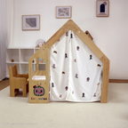 Cocomelon Flair White Montessori Wood Desk & Chair – Adjustable Kids Playhouse Set by Avenlur