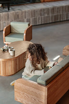 Junior Lounge - Sage Green | Solid Oak Kids Sofa