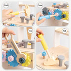 Wooden Tool Walker – Multi-Activity Learning Wagon for Toddlers