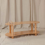 Leni Shelf Low – European Oak Two-Tier Storage for Early Childhood Spaces