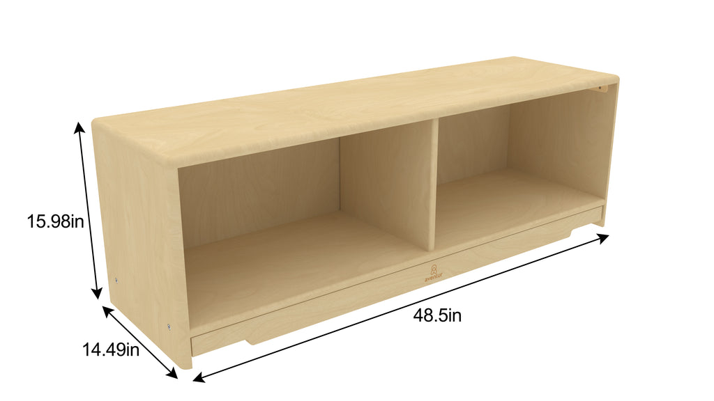 Montessori-Klassenzimmerregal – 122 x 40,6 cm – Geschlossene Rückseite