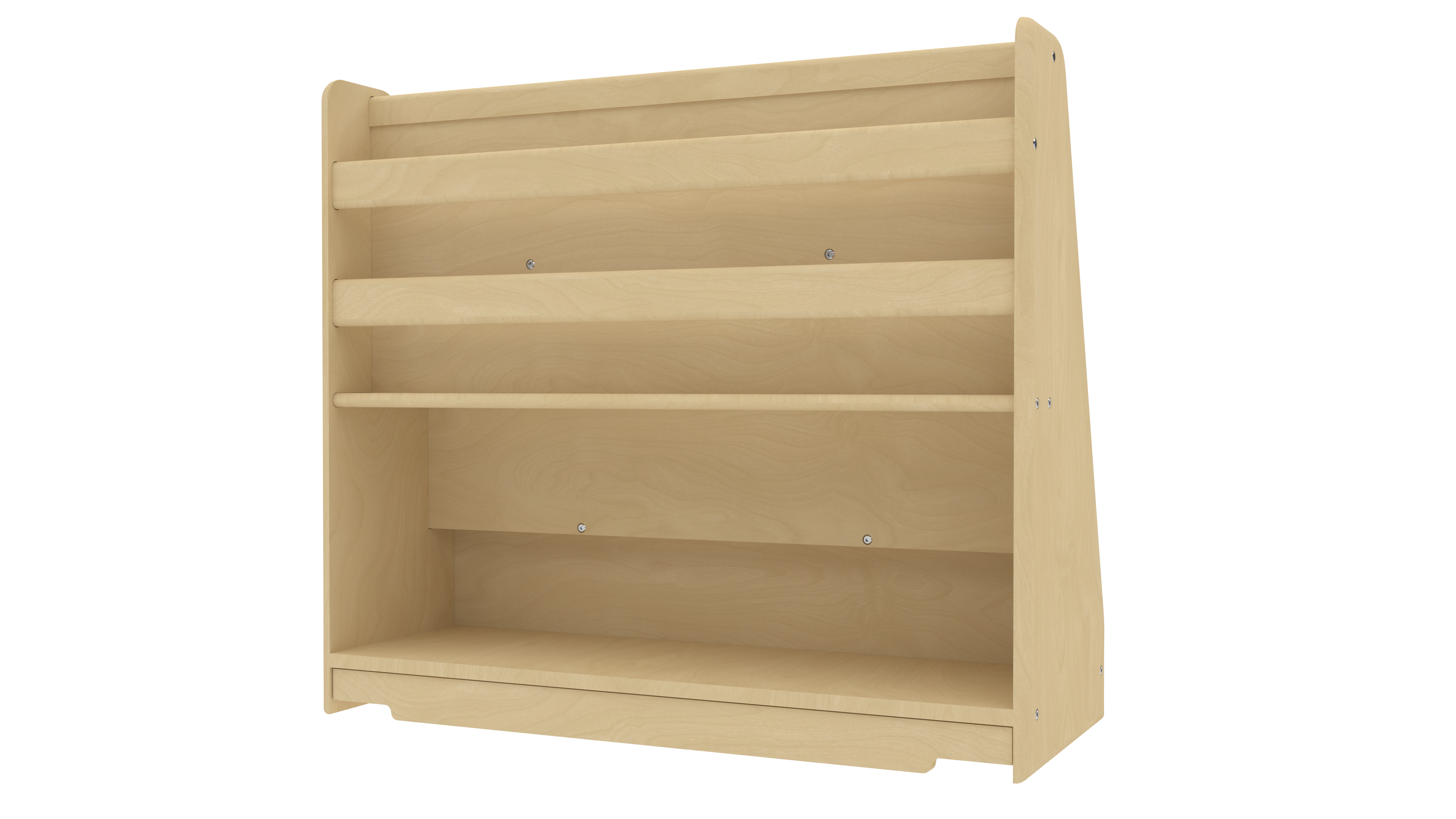 Wooden Classroom Bookshelf – 4 Tier Front-Facing Display | 32" H x 36.5" W x 14.5" D
