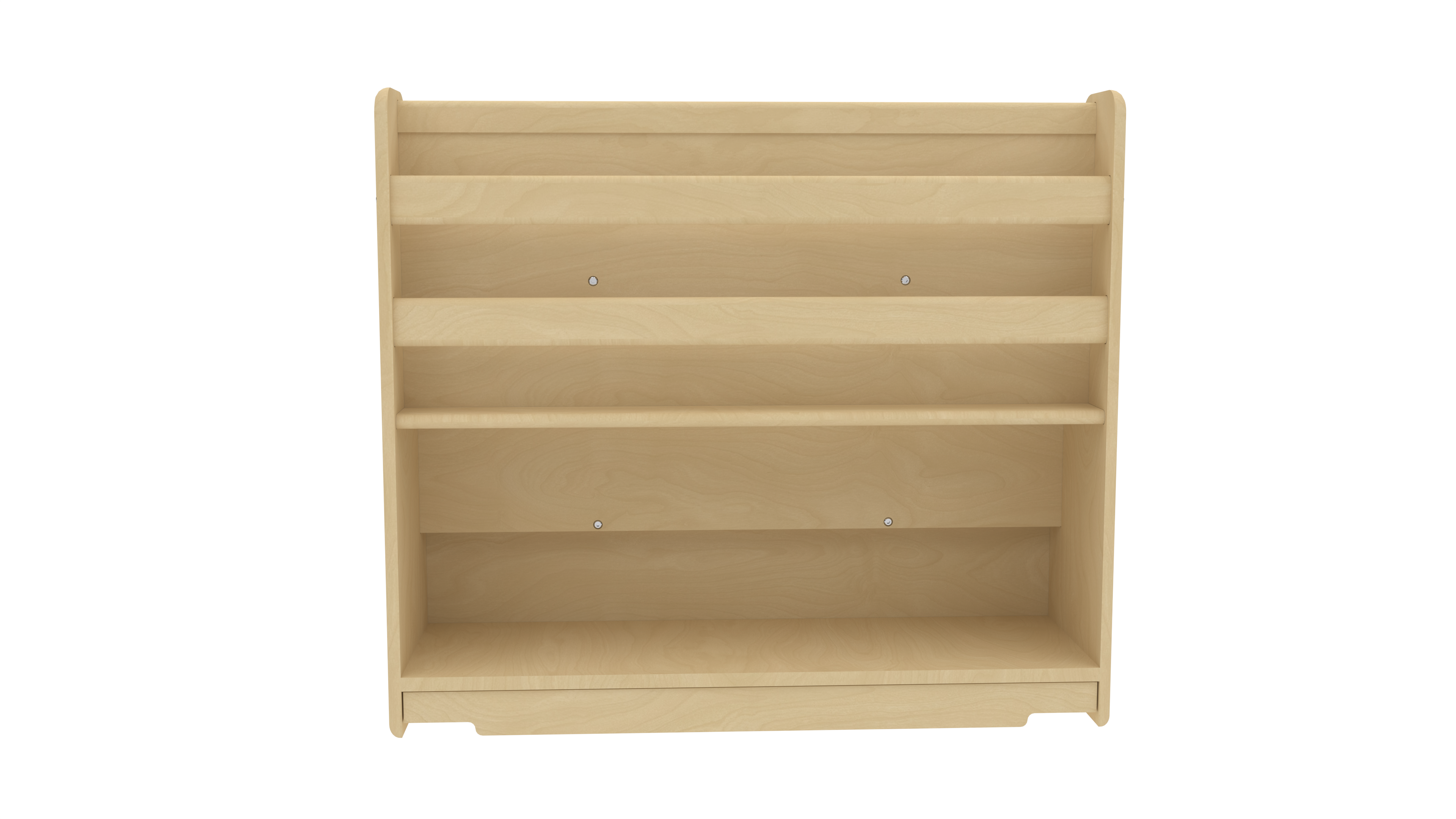 Wooden Classroom Bookshelf – 4 Tier Front-Facing Display | 32" H x 36.5" W x 14.5" D
