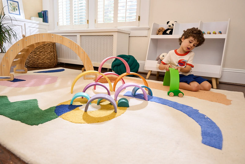 Holzregenbogenstaplerblöcke