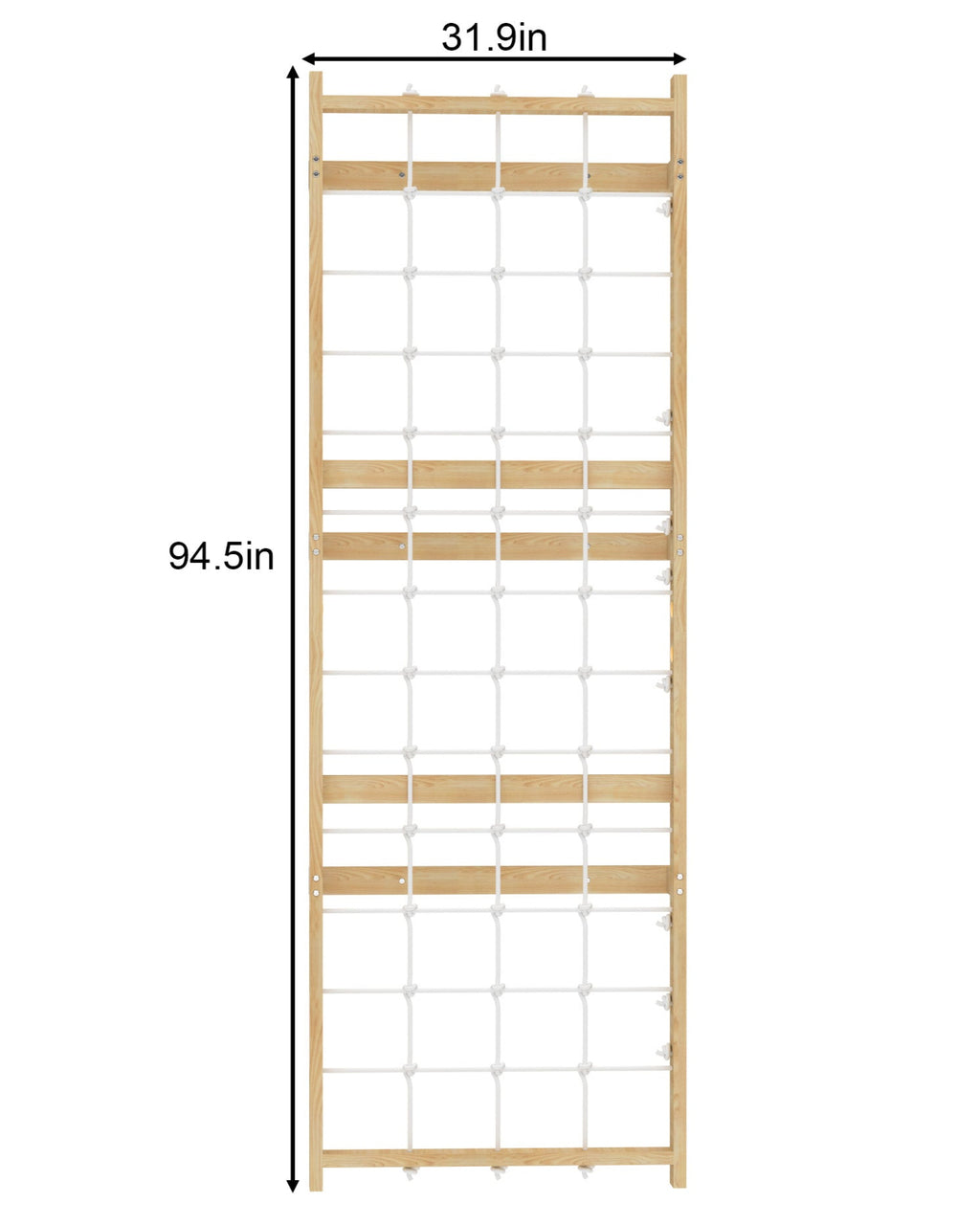 Add-On Rope Wall Panel for 95" Modular Walnut