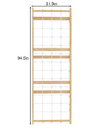 Add-On Rope Wall Panel for 95" Modular Walnut