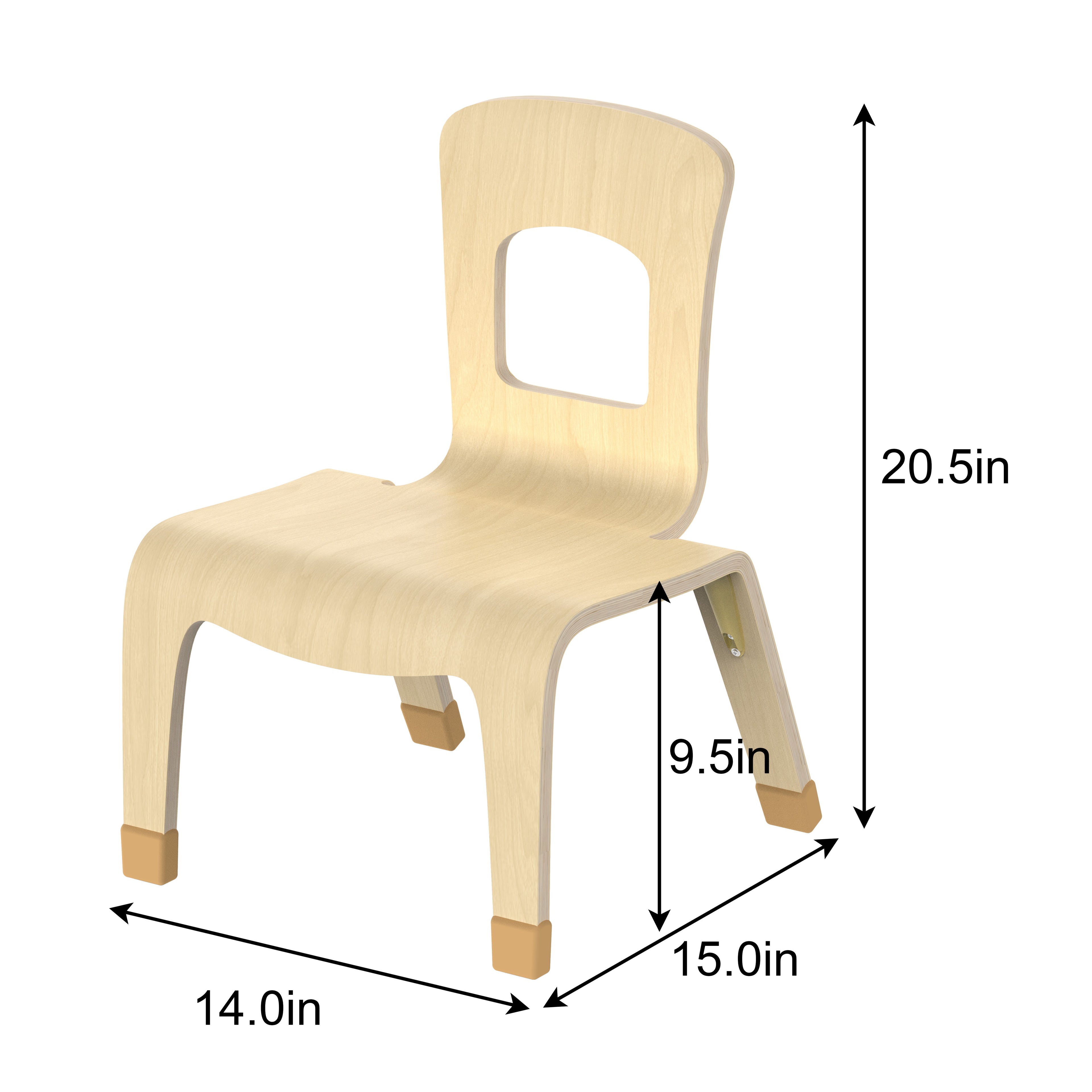 Pear Classroom Chair (2-Pack) – 10" Seat Height