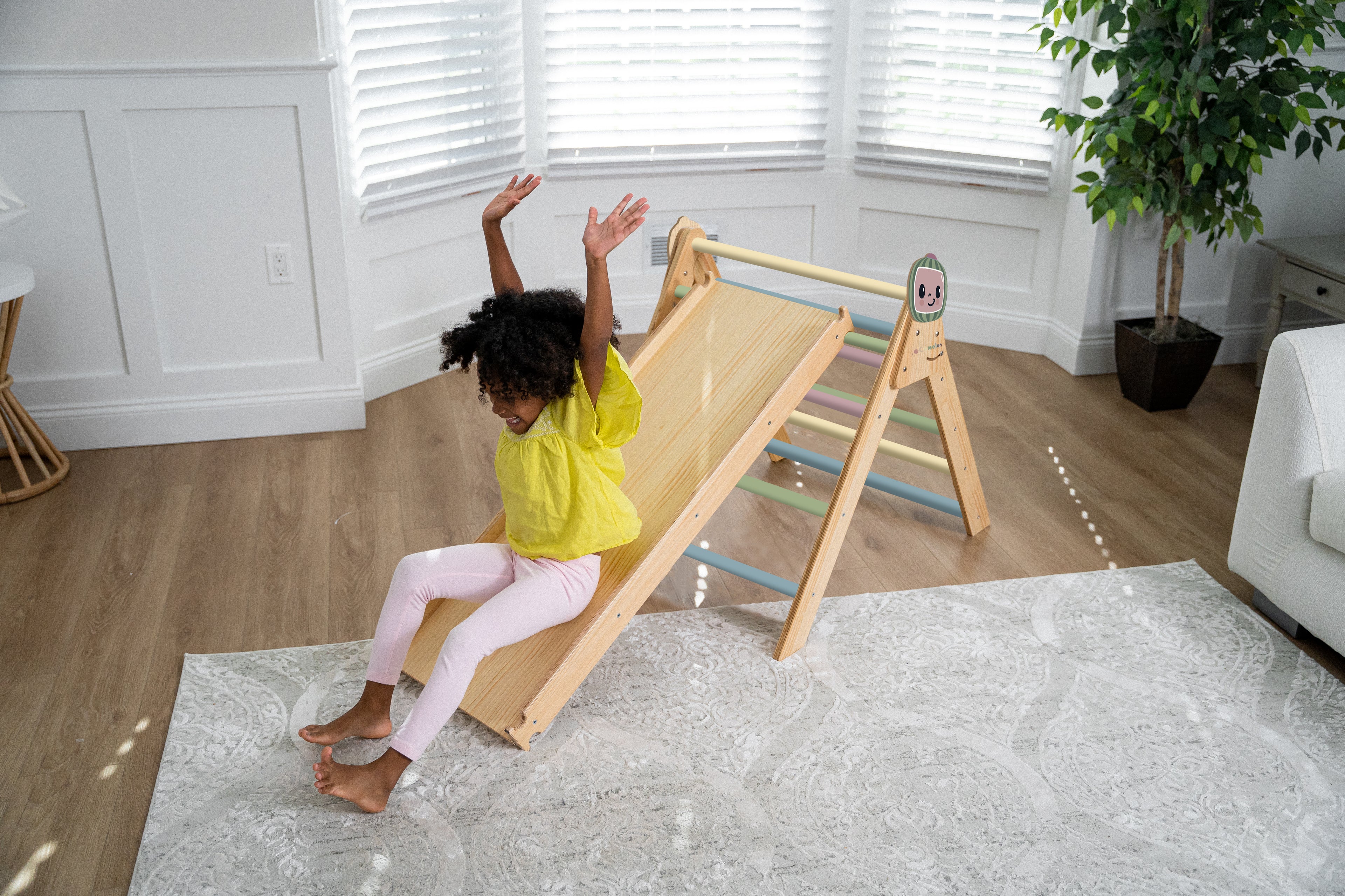 Hazel Cocomelon | Pikler Traingle, Slide & Rocker Set