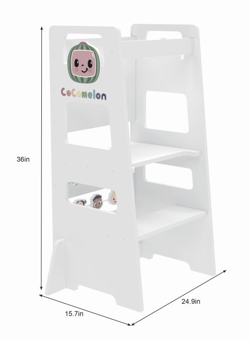 Date CocoMelon - 3 in 1 Kitchen Tower, Step Stool and Chalkboard