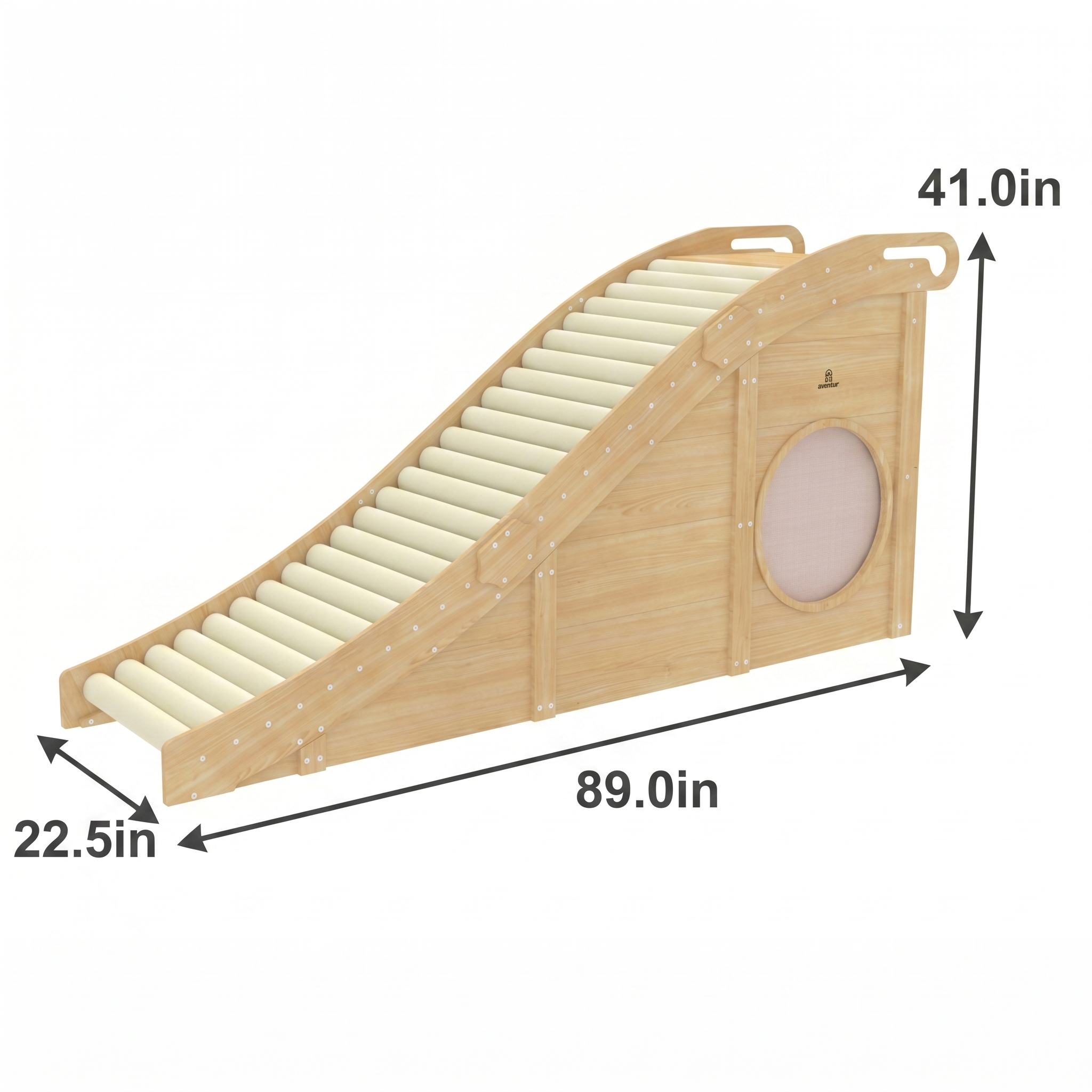 Hickory Foam Indoor Roller Slide & Playhouse Climber