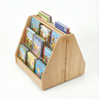 Wooden Classroom Bookshelf – Double Pack 3 Tier Front-Facing Display | 22.4" H x 25" W x 22" D