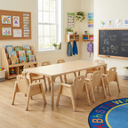 Rechteckiger, höhenverstellbarer Kindertisch – 33 bis 43 cm | Aktivitätstisch für Kleinkinder und Vorschulkinder