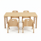 Rectangular Adjustable Kids Classroom Table – 48"×24", 13"–17" Height | School, Daycare & Homeschool