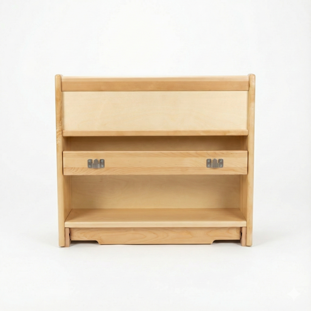 Wooden Classroom Bookshelf – Double Pack 3 Tier Front-Facing Display | 22.4" H x 25" W x 22" D