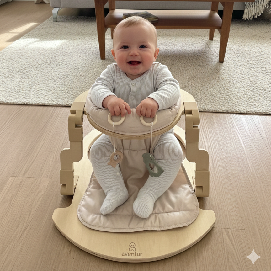 Oakling | Premium Foldable Wooden Baby Activity Seat