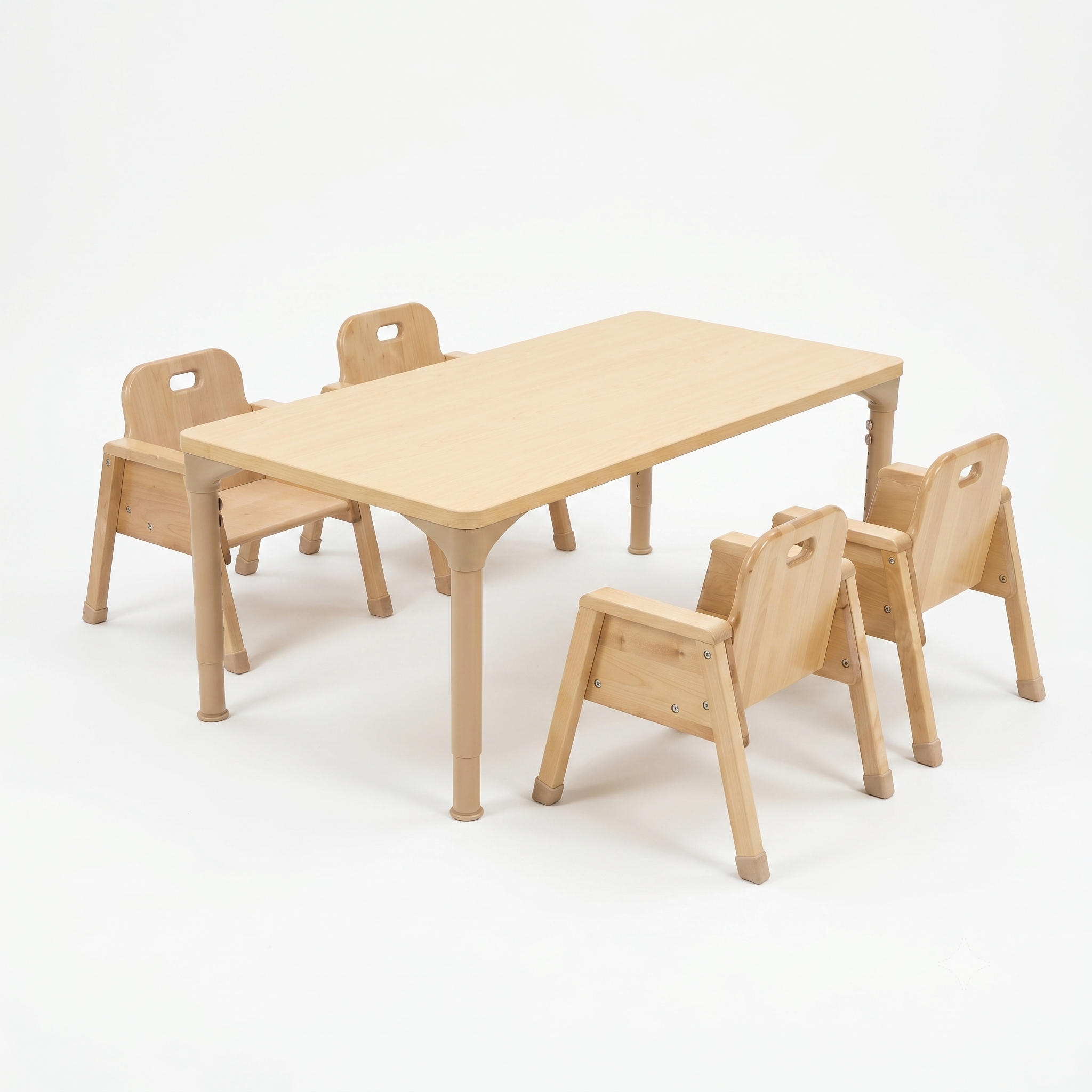 Rectangular Adjustable Kids Classroom Table – 48"×24", 17"–25" Height | School, Daycare & Homeschool