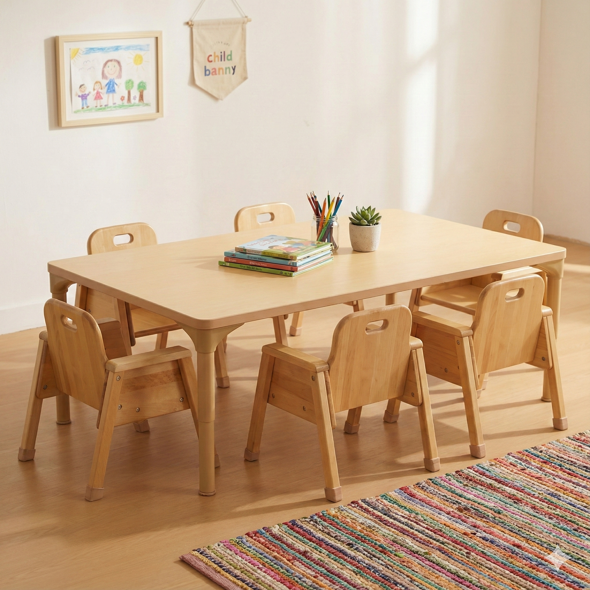 Montessori-Holzstuhl für Kleinkinder – 20 cm Sitzhöhe | Kindersessel zum Lernen und Spielen