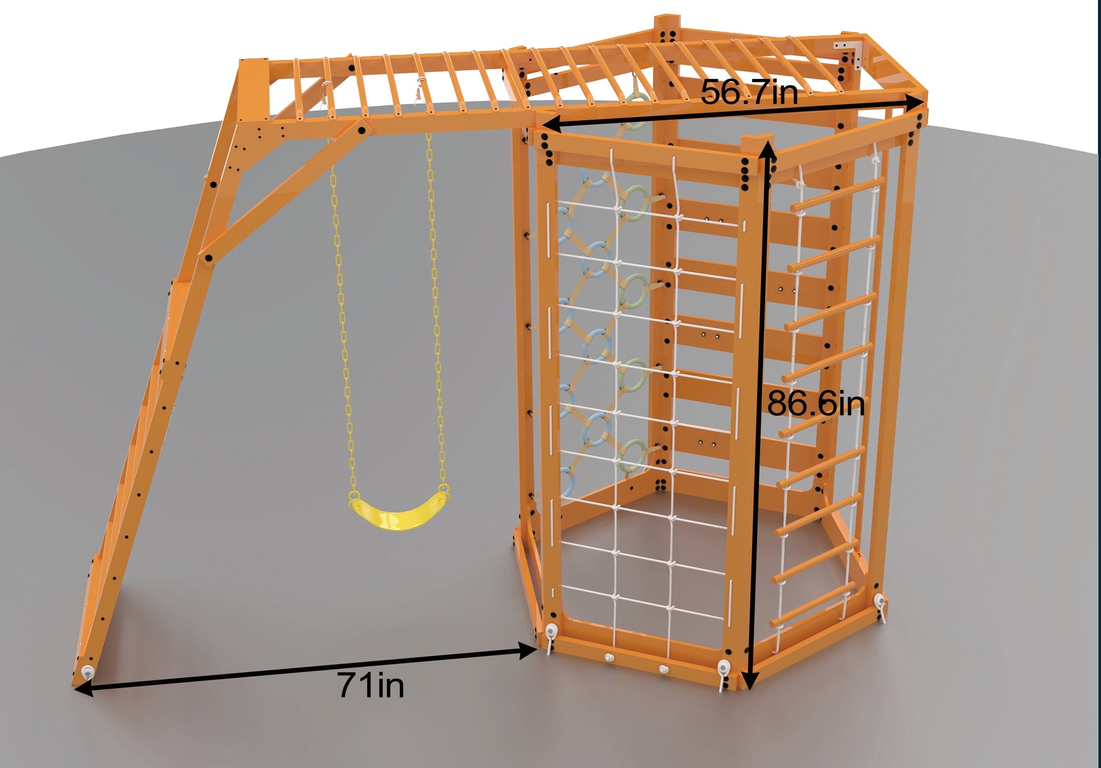 Hawthorn XL Playset | Slide, Swing & Monkey Bars | Avenlur