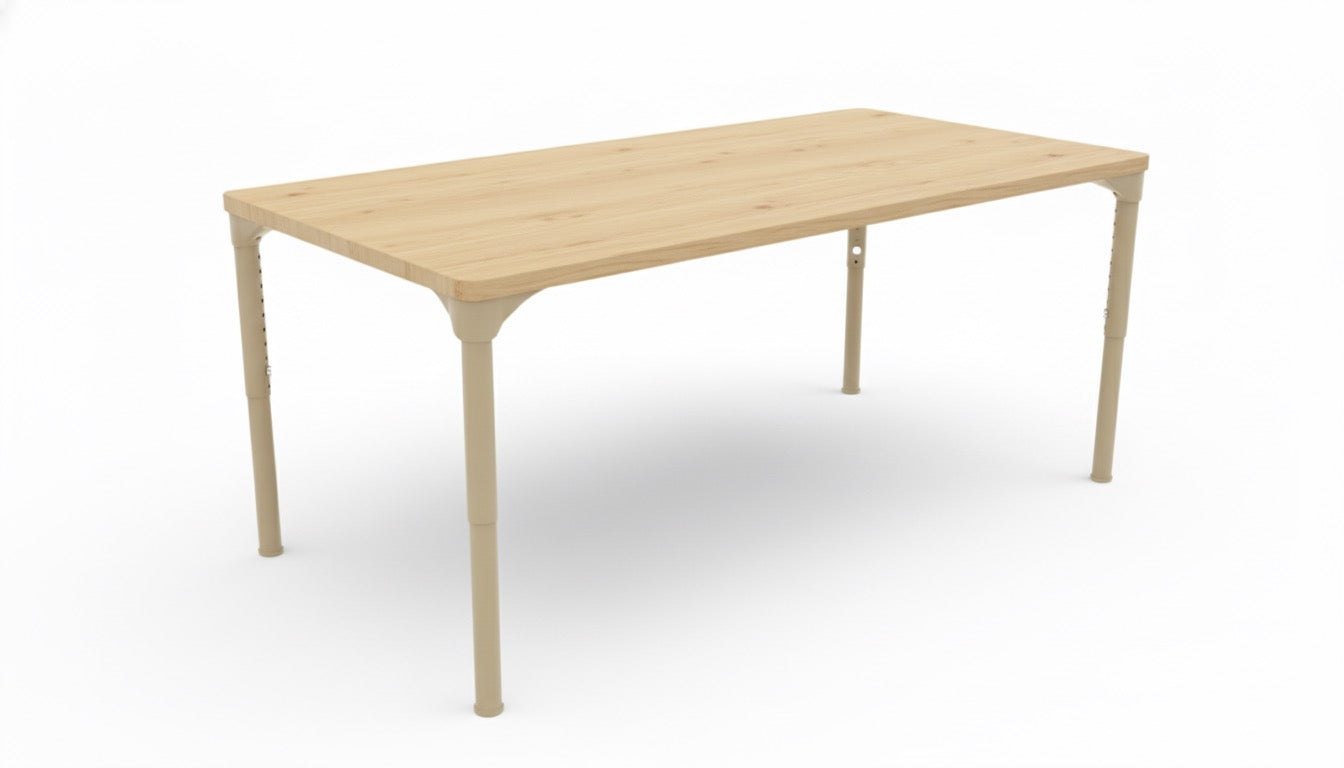 Adjustable Kids Classroom Tables – Square & Rectangle (13–25in Heights)