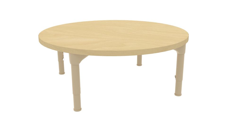 Round Adjustable Kids Table – 36" Diameter, 13" to 17" Height | Toddler & Preschool Activity Table for Classrooms & Daycares