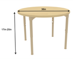 Round Adjustable Kids Table – 36" Diameter, 17" to 25" Height | Classroom, Montessori & Daycare Activity Table