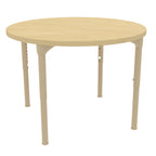 Round Adjustable Kids Table – 36" Diameter, 17" to 25" Height | Classroom, Montessori & Daycare Activity Table