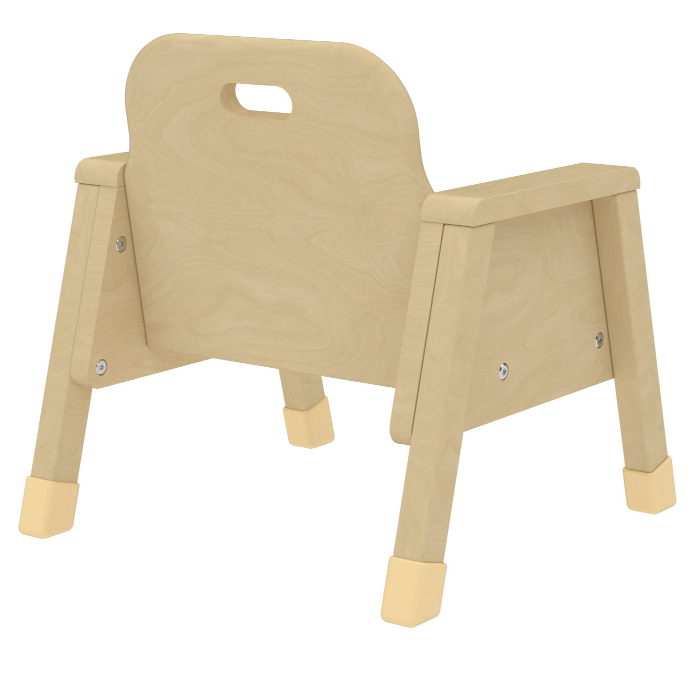 Montessori-Holzstuhl für Kleinkinder – 15 cm Sitzhöhe | Kindersessel mit Griff und Armlehnen