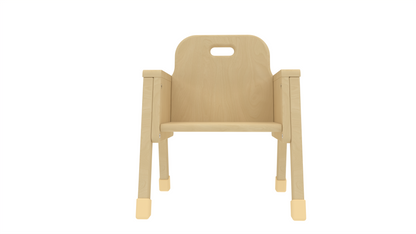 Children’s Wooden Armchair – 8" Seat Height – Montessori Toddler Chair with Armrests