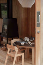 Round Black Kids Table – 35" Diameter Oak Base