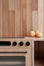 Oak Fluted Play Kitchen Set: Fridge + Sink + Oven