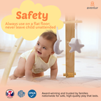 Ivy 3-in-1 Babywippe, Spielbogen und Aktivitätstisch aus Holz