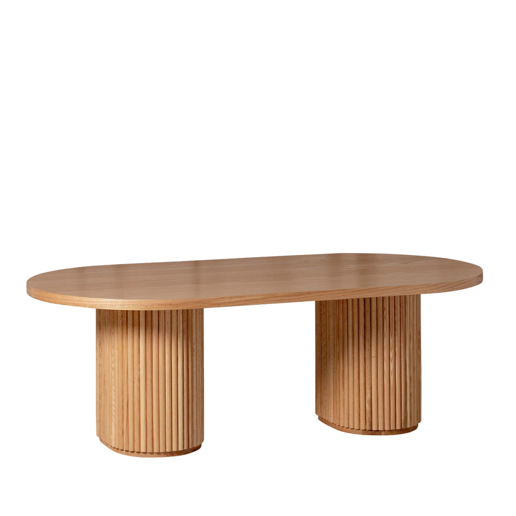 Fluted Oval Kids Table – Solid European Oak Activity Table