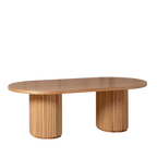 Fluted Oval Kids Table – Solid European Oak Activity Table