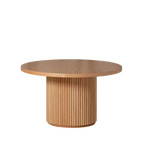Fluted Round Kids Table – Solid European Oak Activity Table