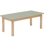 Matt Sage Rectangle Table (47.5" x 30" x 17") –  Solid Oak Frame