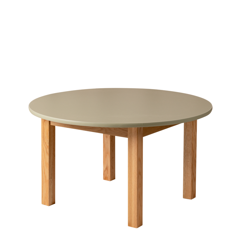 Round Sage Kids Table – 35" Diameter Oak Base