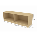 Montessori-Klassenzimmerregal – 122 x 40,6 cm – Geschlossene Rückseite