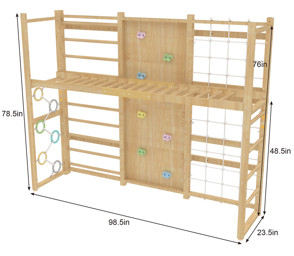 Monkey Bar Attachment – For 79 Inch MODULAR Walnut Swedish Ladder