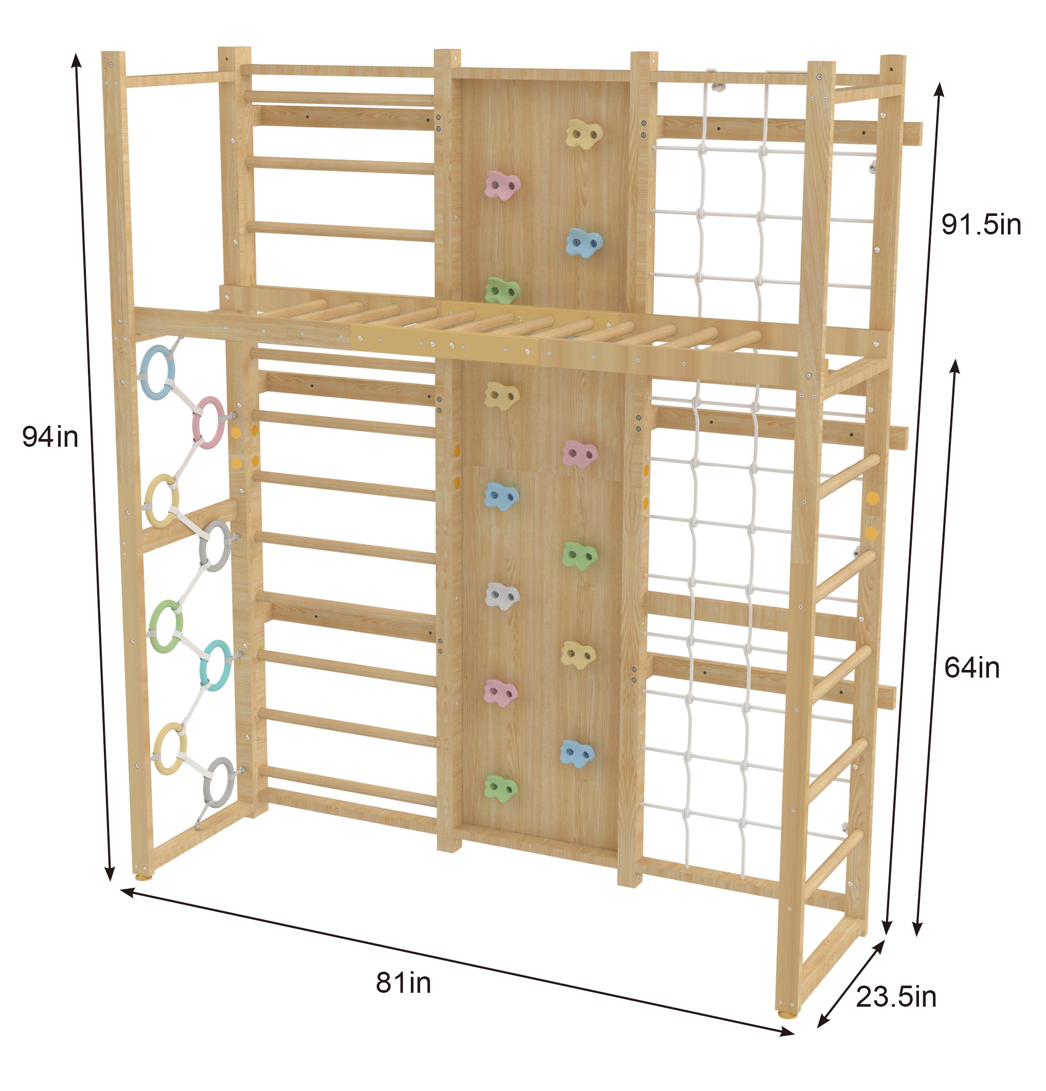 Monkey Bar Attachment – For 95 Inch Walnut Swedish Ladder