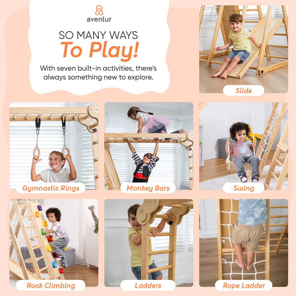 Chestnut-8-in-1-Jungle-Fitnessstudio für Kleinkinder