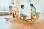Avenlur Bailis wooden climbing arch and rocker for toddlers